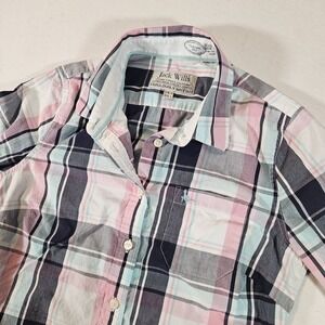 Jack Willis Shirt Long Sleeve Women's Size 6 Plaid Button-Up Fabulously British